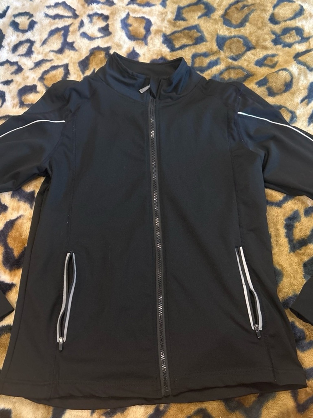 Womans Black Full-Zip Performance Jacket - Unbranded